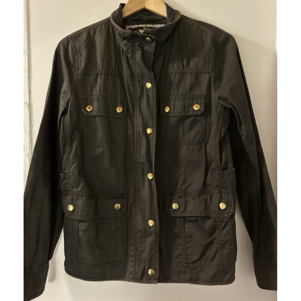 J. Crew Relaxed Boyfriend Field Jacket Women's Size Small Olive Green